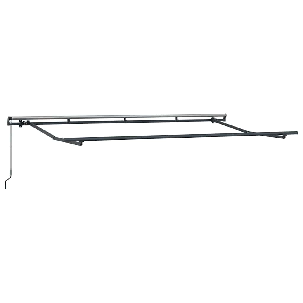 Awning Frame Retractable Manual Anthracite 4 x 2 m Metal