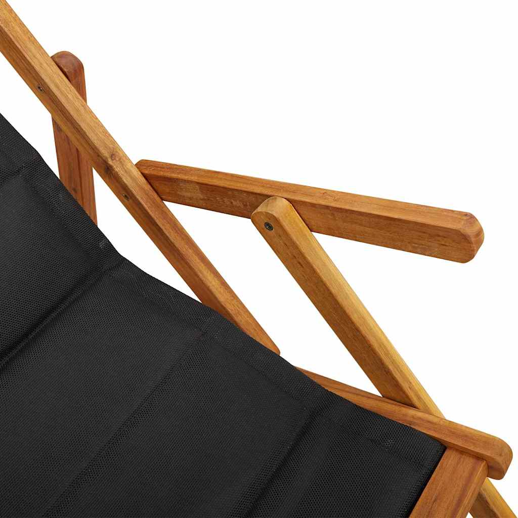 Beach Chair 2 pcs Brown Solid Acacia Wood