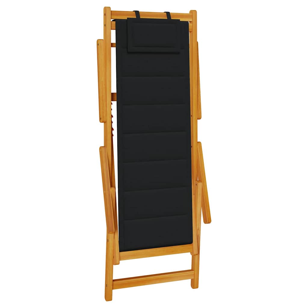 Beach Chair 2 pcs Brown Solid Acacia Wood