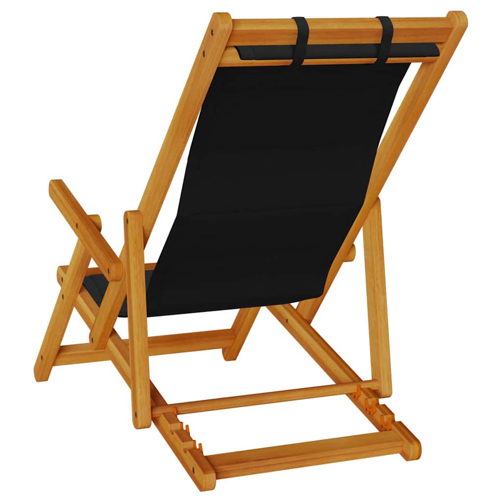 Beach Chair 2 pcs Brown Solid Acacia Wood