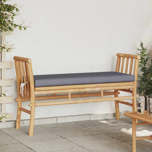 Garden Bench 2 -Seater 110 x 38 x 65cm Bamboo Brown Rectangular
