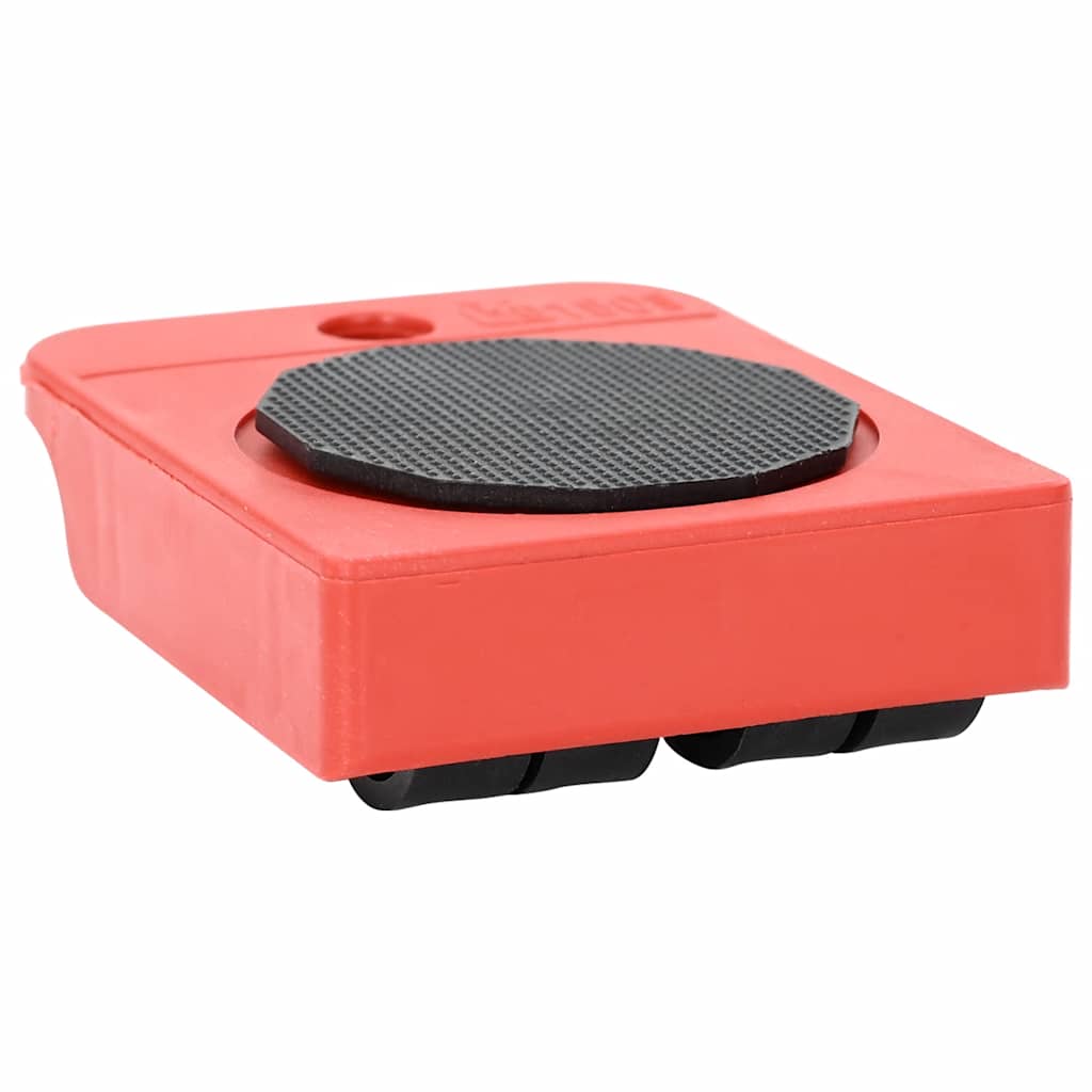 Furniture Rollers 8 pcs with Lifters Red 9,8x7,5x3 cm 150 kg