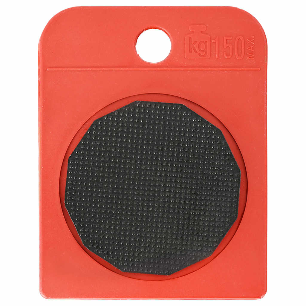 Furniture Rollers 8 pcs with Lifters Red 9,8x7,5x3 cm 150 kg