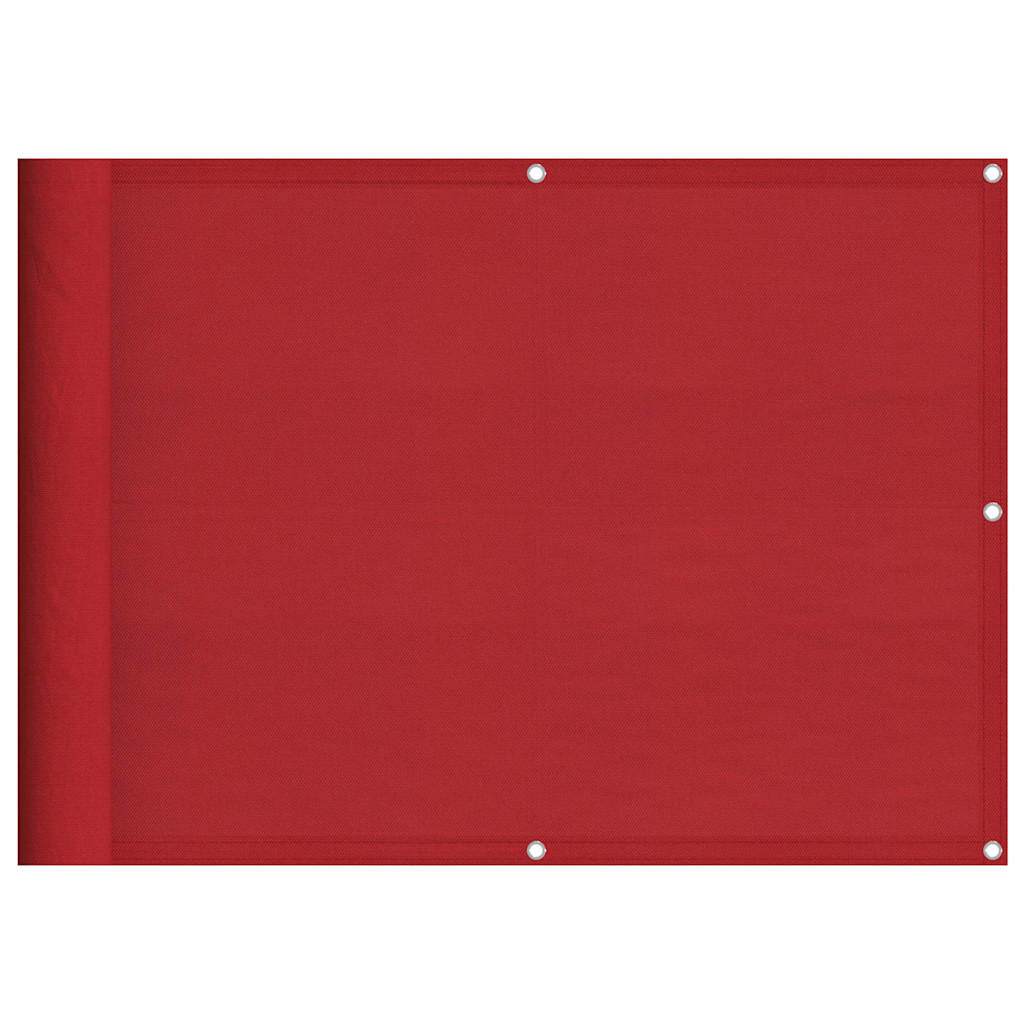 Balcony Screen Red 75x1000 cm 100% Polyester Oxford