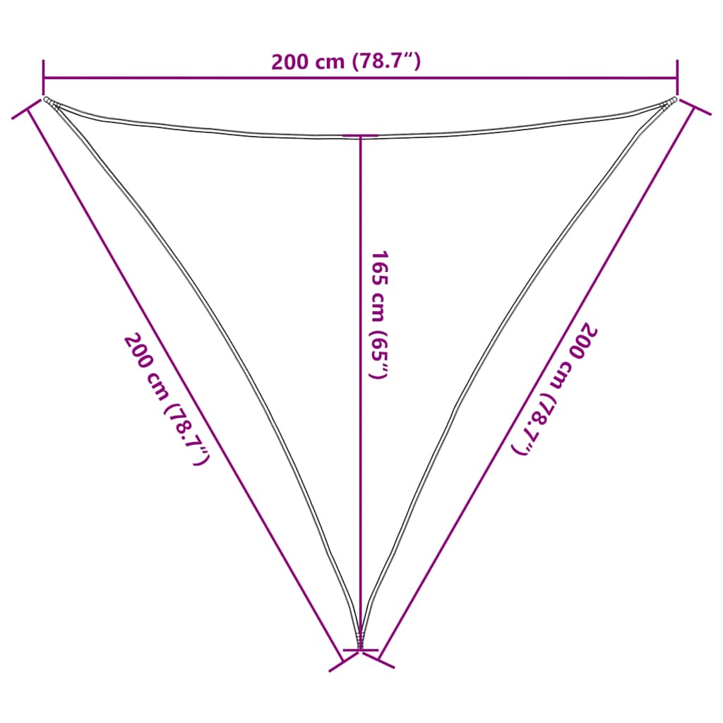 Sun Shade Sail Terracotta 2x2x2 m 100% Polyester Oxford