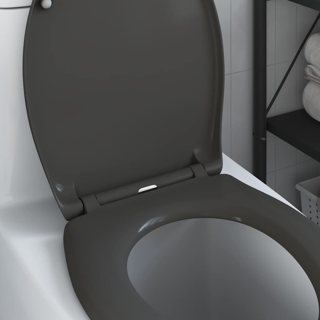 Toilet Seat Anthracite 47 x 37 x 4 cm Duroplast