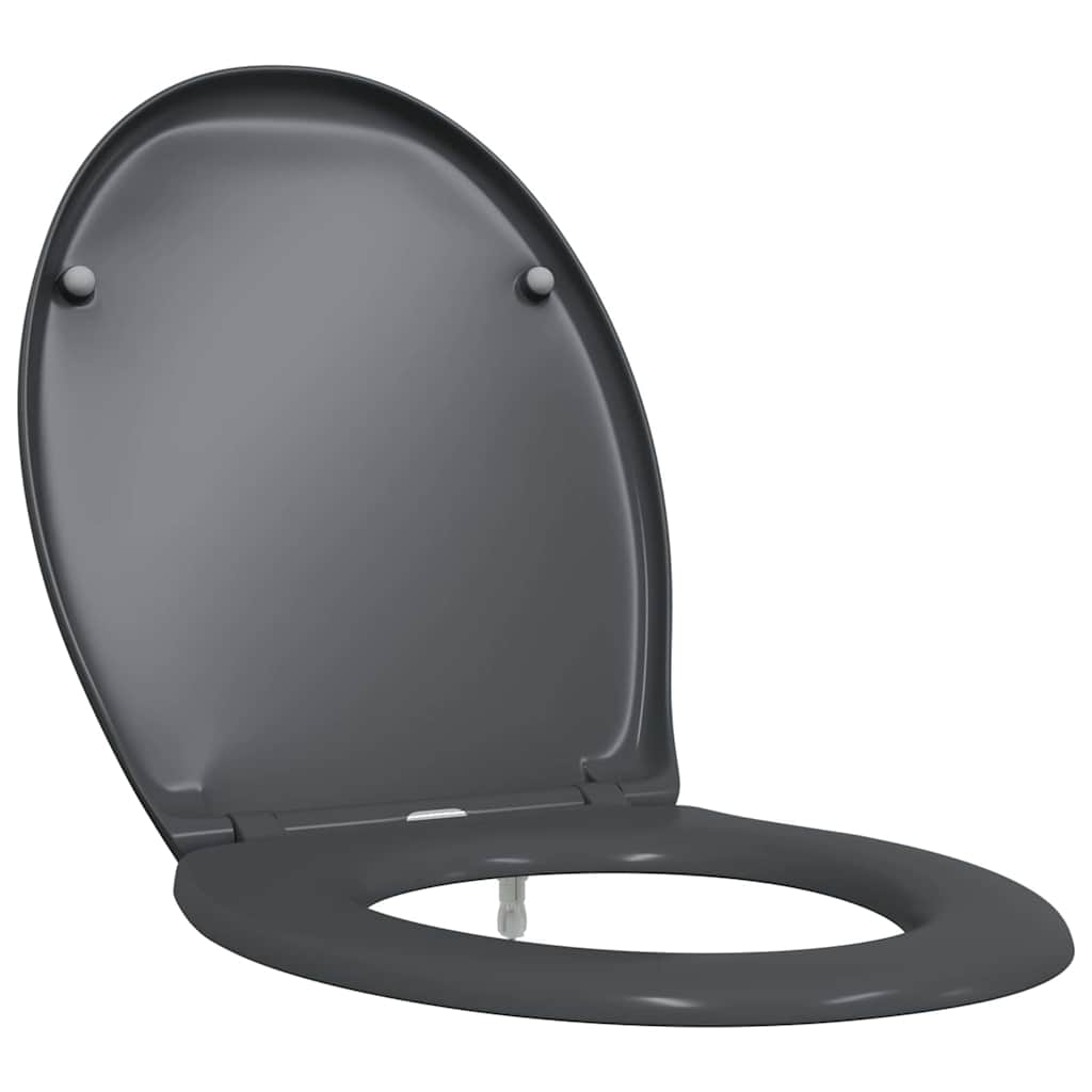 Toilet Seat Anthracite 47 x 37 x 4 cm Duroplast