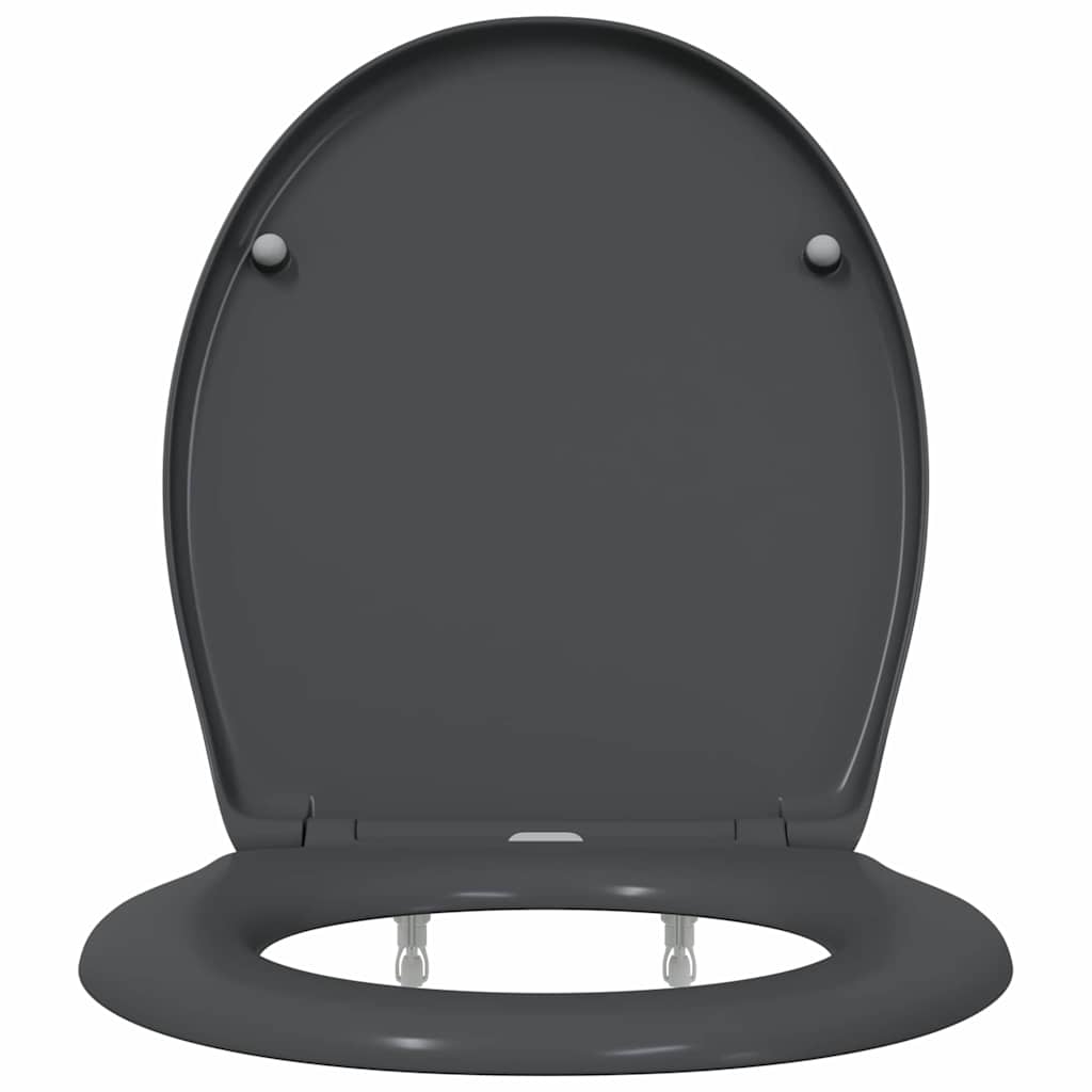 Toilet Seat Anthracite 47 x 37 x 4 cm Duroplast