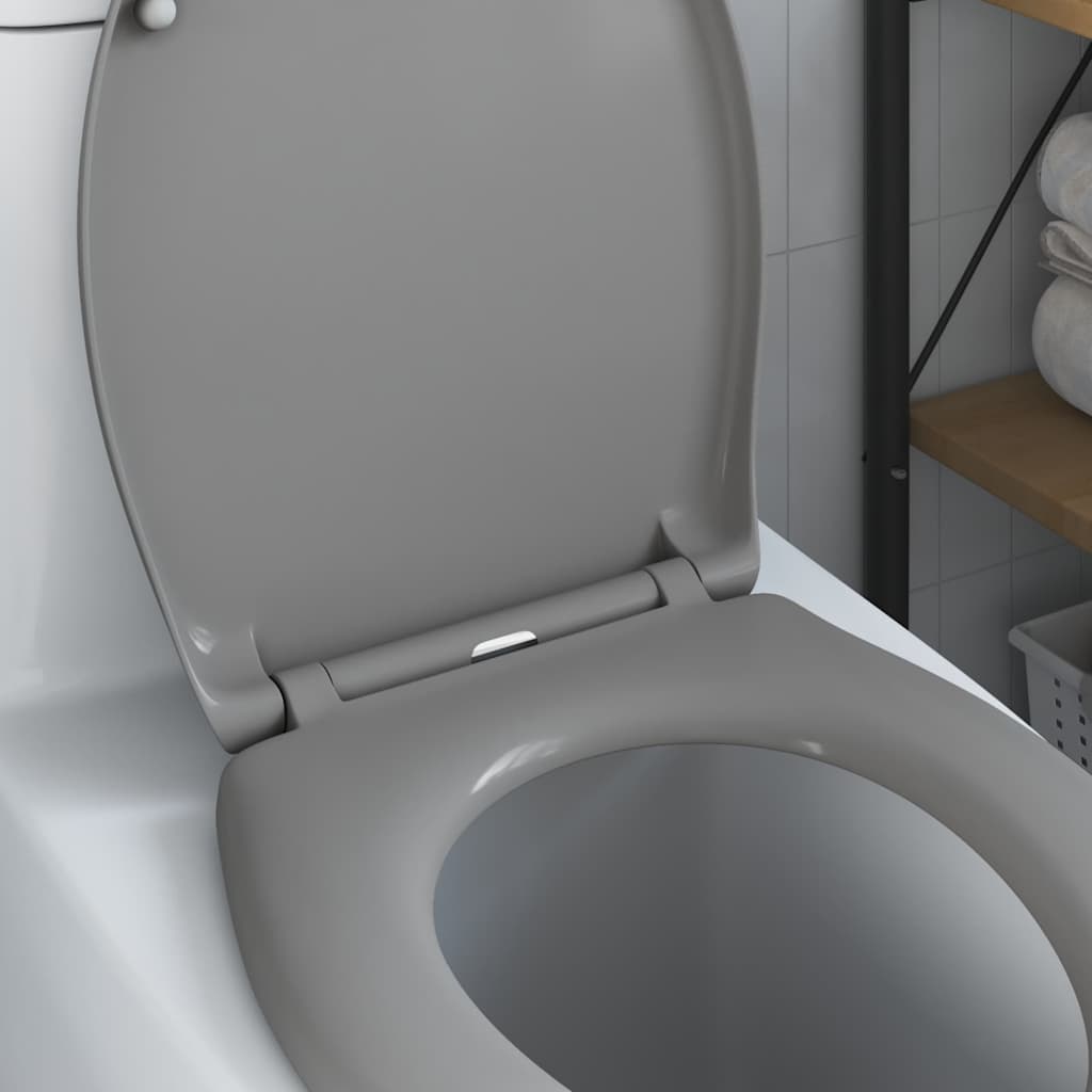 Toilet Seat Grey 47 x 37 x 4 cm Duroplast