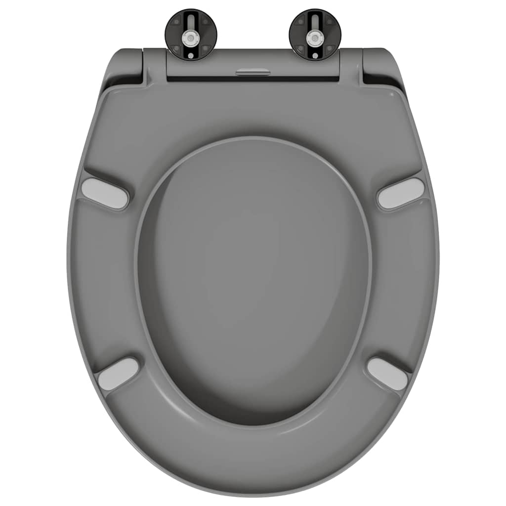 Toilet Seat Grey 47 x 37 x 4 cm Duroplast