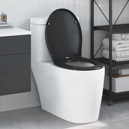 Toilet Seat Black 47 x 37 x 4 cm Duroplast