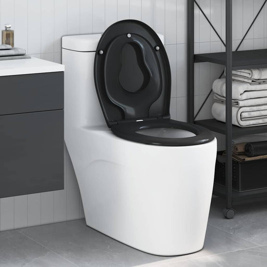 Toilet Seat Black 47 x 37 x 4 cm Duroplast