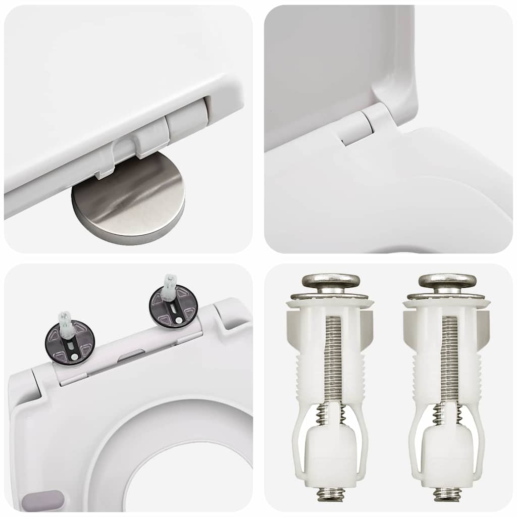 Toilet Seat White 47 x 37 x 4 cm Duroplast