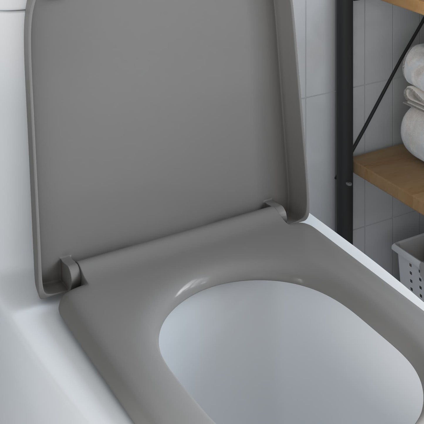 Toilet Seat Grey 49 x 36 x 4 cm Duroplast