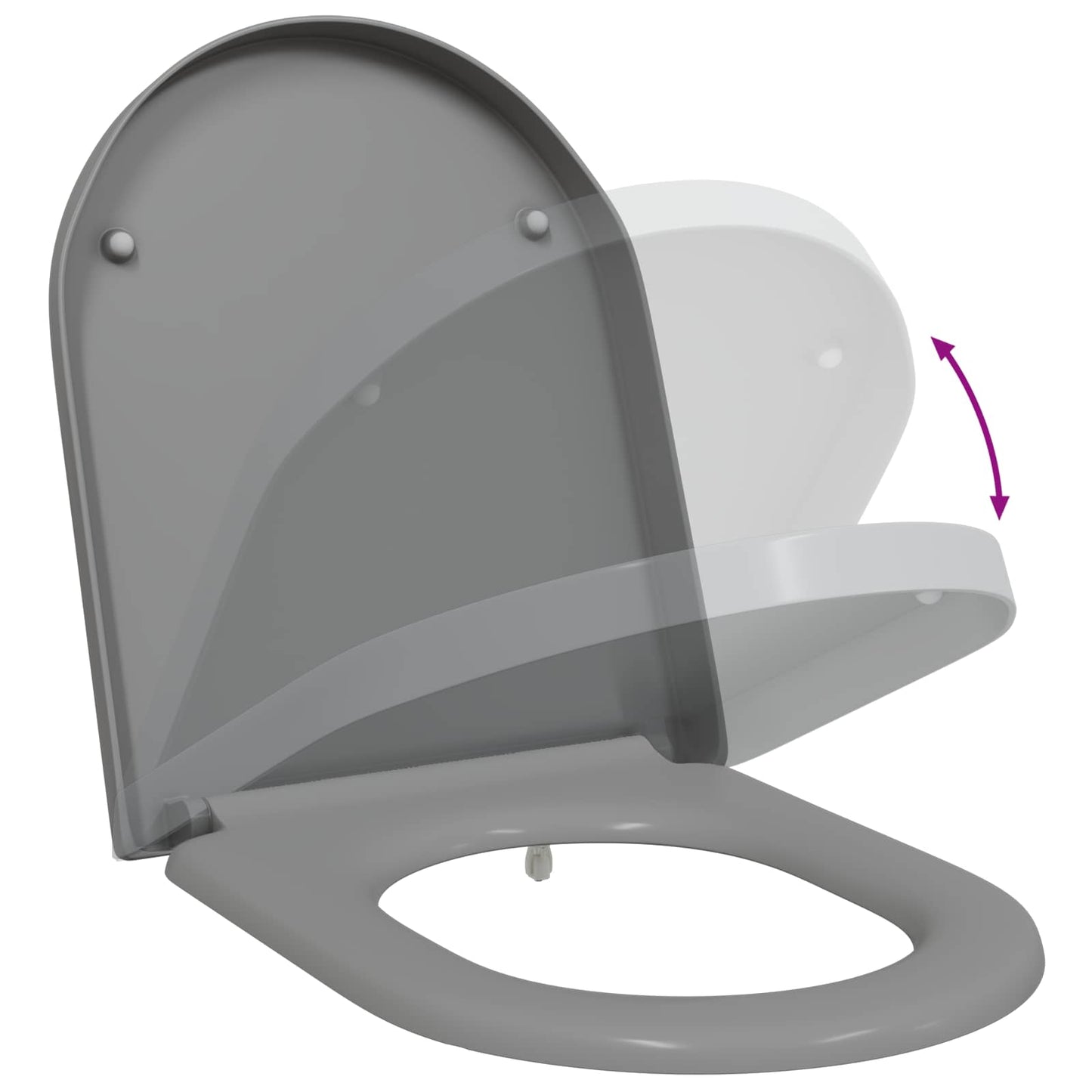 Toilet Seat Grey 49 x 36 x 4 cm Duroplast