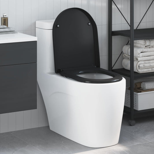 Toilet Seat Black 49 x 36 x 4 cm Duroplast
