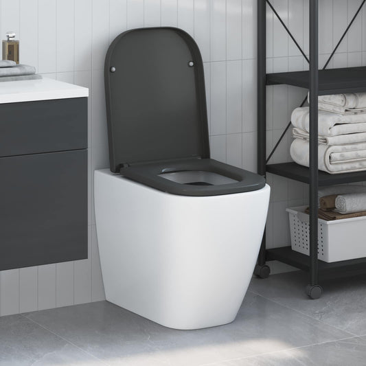 Toilet Seat Anthracite 47.5 x 35 x 3.6 cm Duroplast