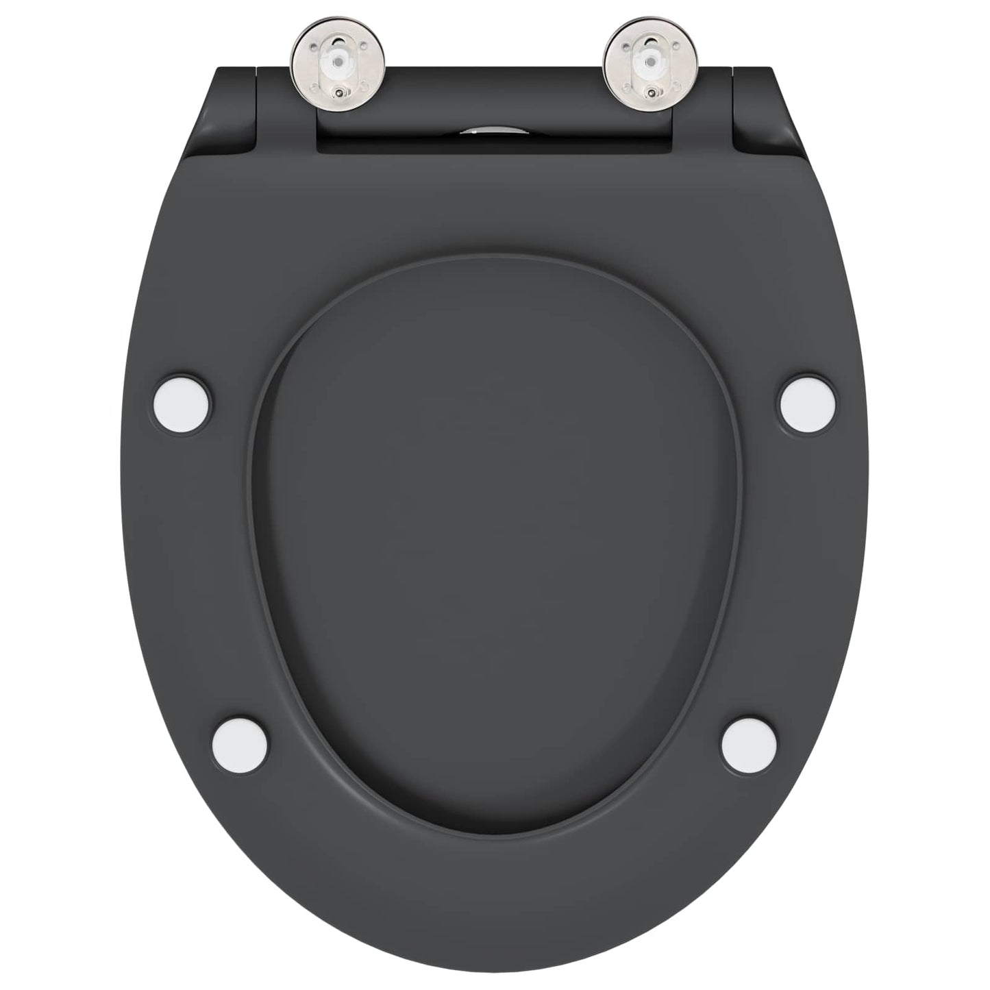 Toilet Seat Anthracite 47 x 37.5 x 3.8 cm Duroplast