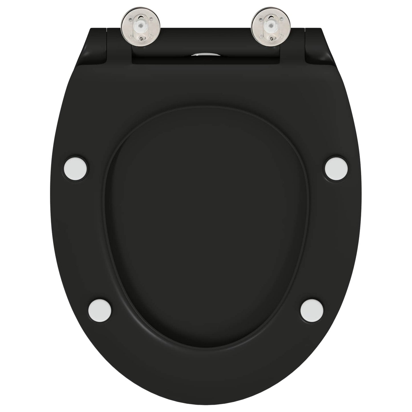 Toilet Seat Black 47 x 37.5 x 3.8 cm Duroplast