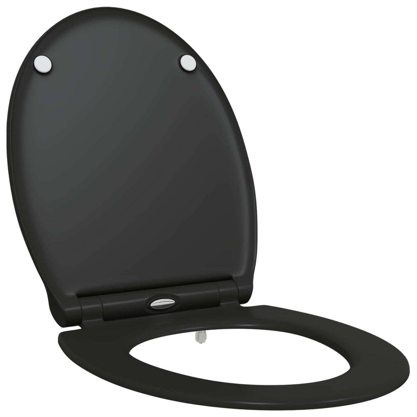 Toilet Seat Black 47 x 37.5 x 3.8 cm Duroplast