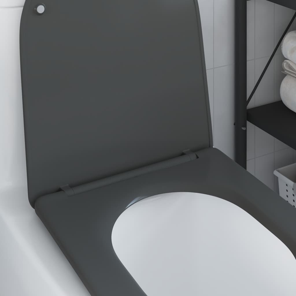 Toilet Seat Anthracite 47 x 36 x 3.4 cm Duroplast