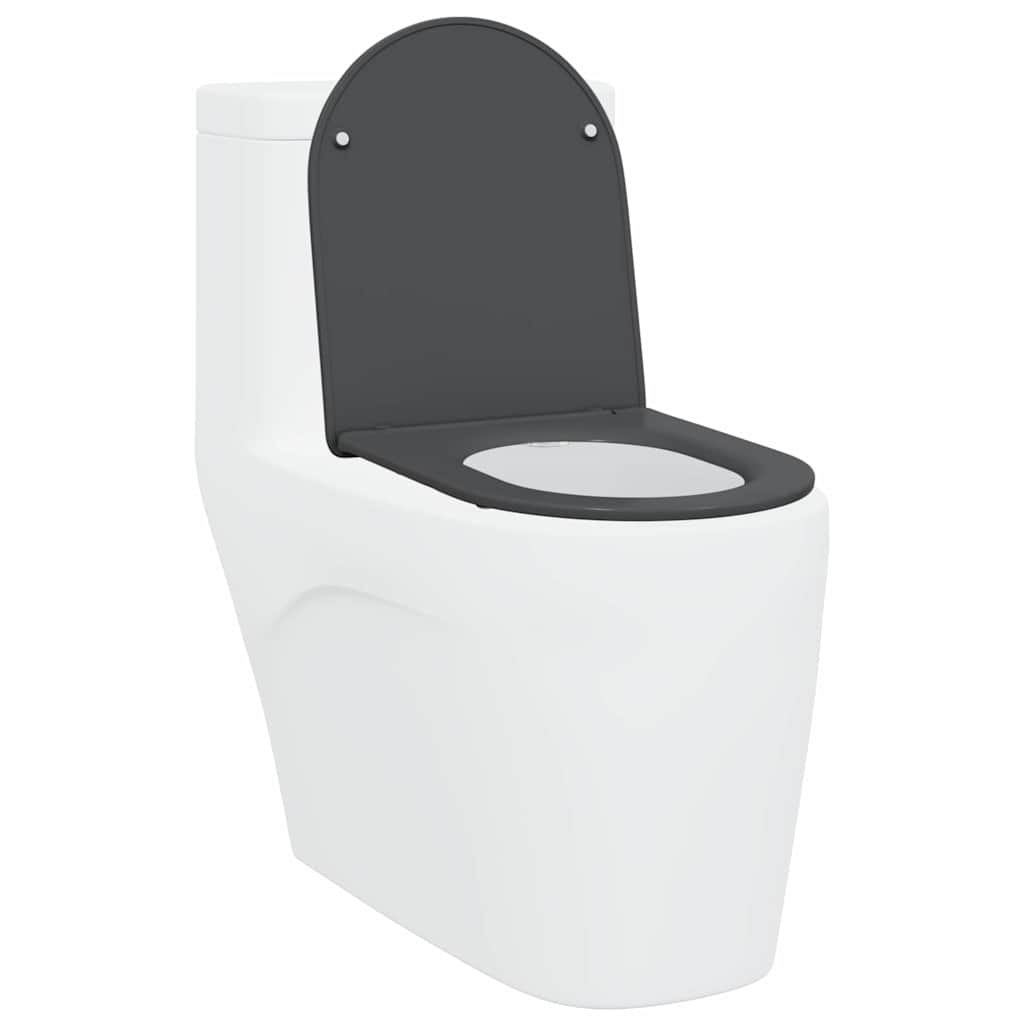 Toilet Seat Anthracite 47 x 36 x 3.4 cm Duroplast