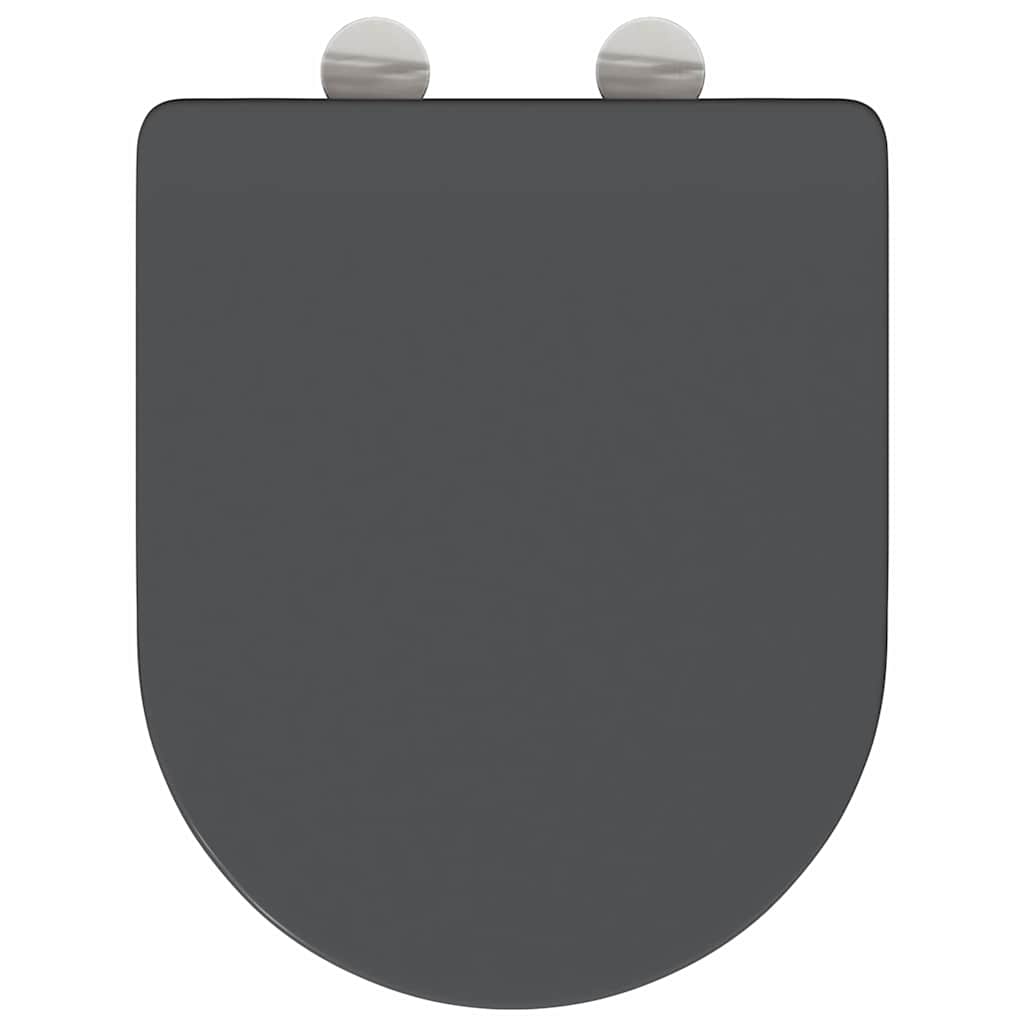Toilet Seat Anthracite 47 x 36 x 3.4 cm Duroplast