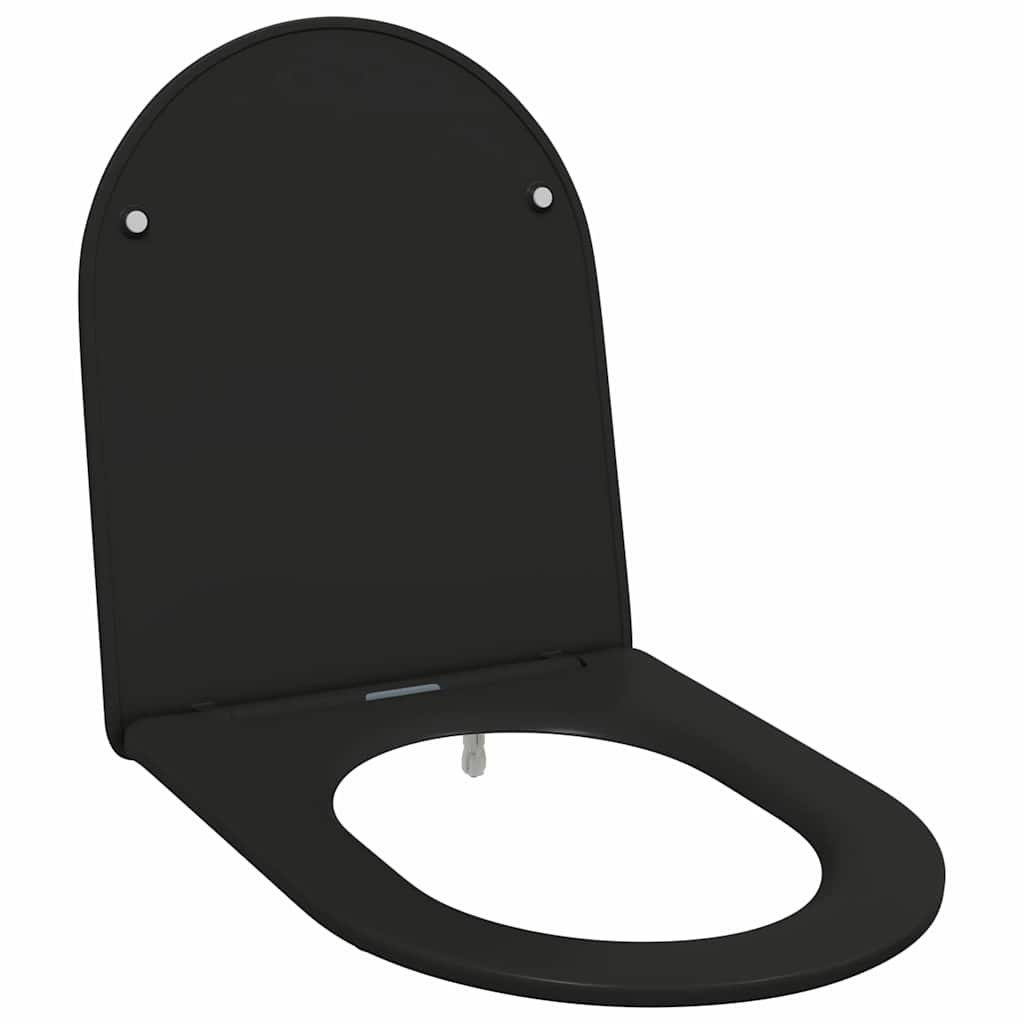 Toilet Seat Black 47 x 36 x 3.4 cm Duroplast