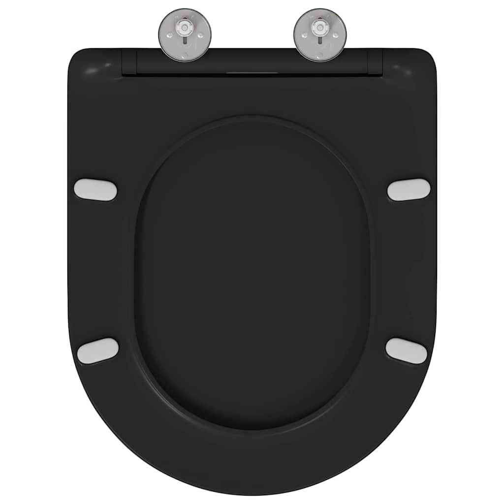 Toilet Seat Black 47 x 36 x 3.4 cm Duroplast