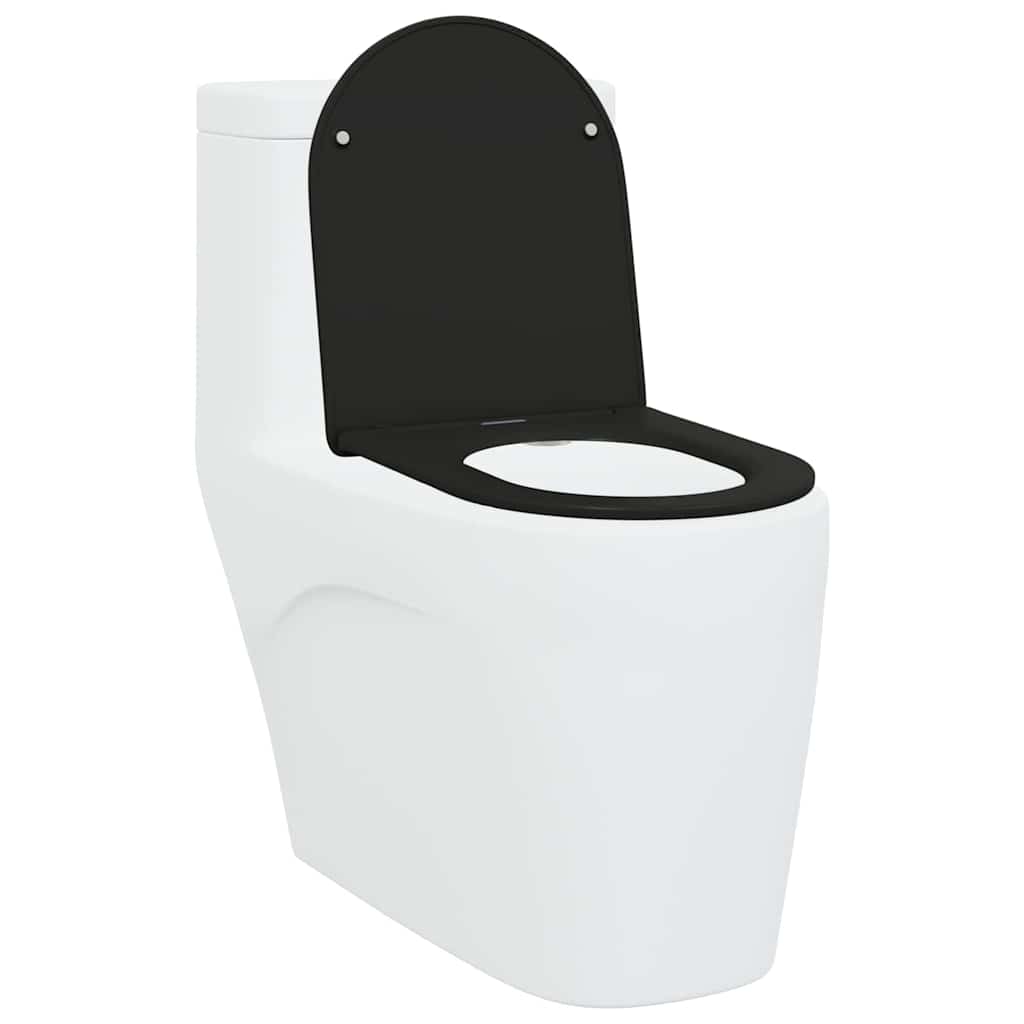 Toilet Seat Black 47 x 36 x 3.4 cm Duroplast