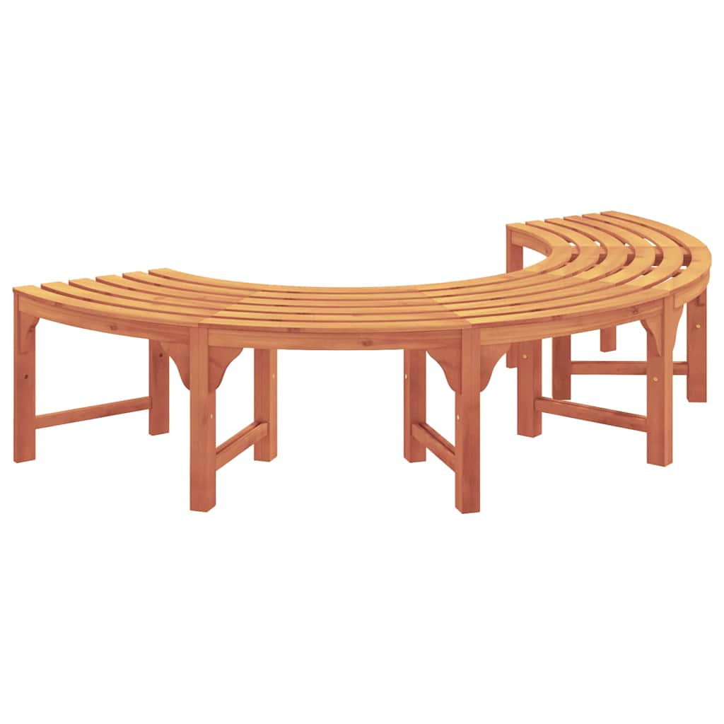 Tree Bench 2 pcs Natural 160 x 80 x 45cm Solid Eucalyptus Wood