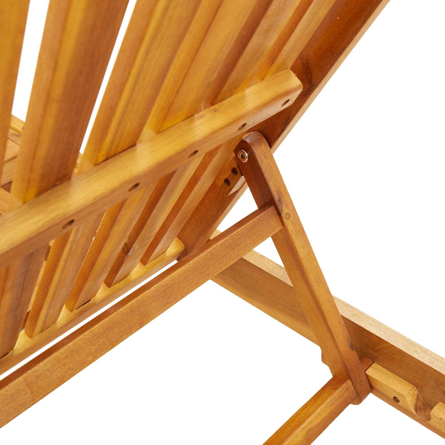 Sun Lounger Brown 125 x 200 x 84 cm Solid Acacia Wood