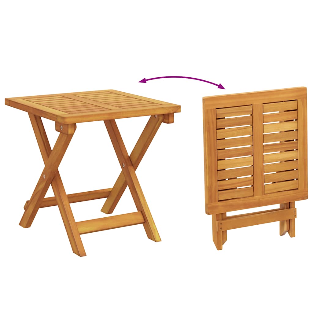 Wheeled Sun Lounger with Table Solid Wood Acacia