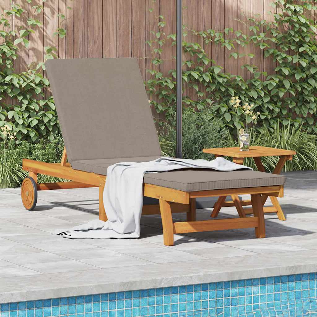 Sun Lounger Reclining 1-person 2 pcs Brown Solid Acacia Wood