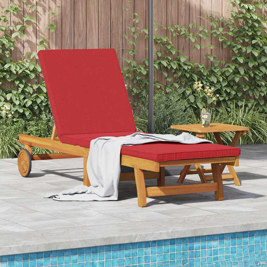 Sun Lounger 2 pcs Solid Acacia Wood Brown