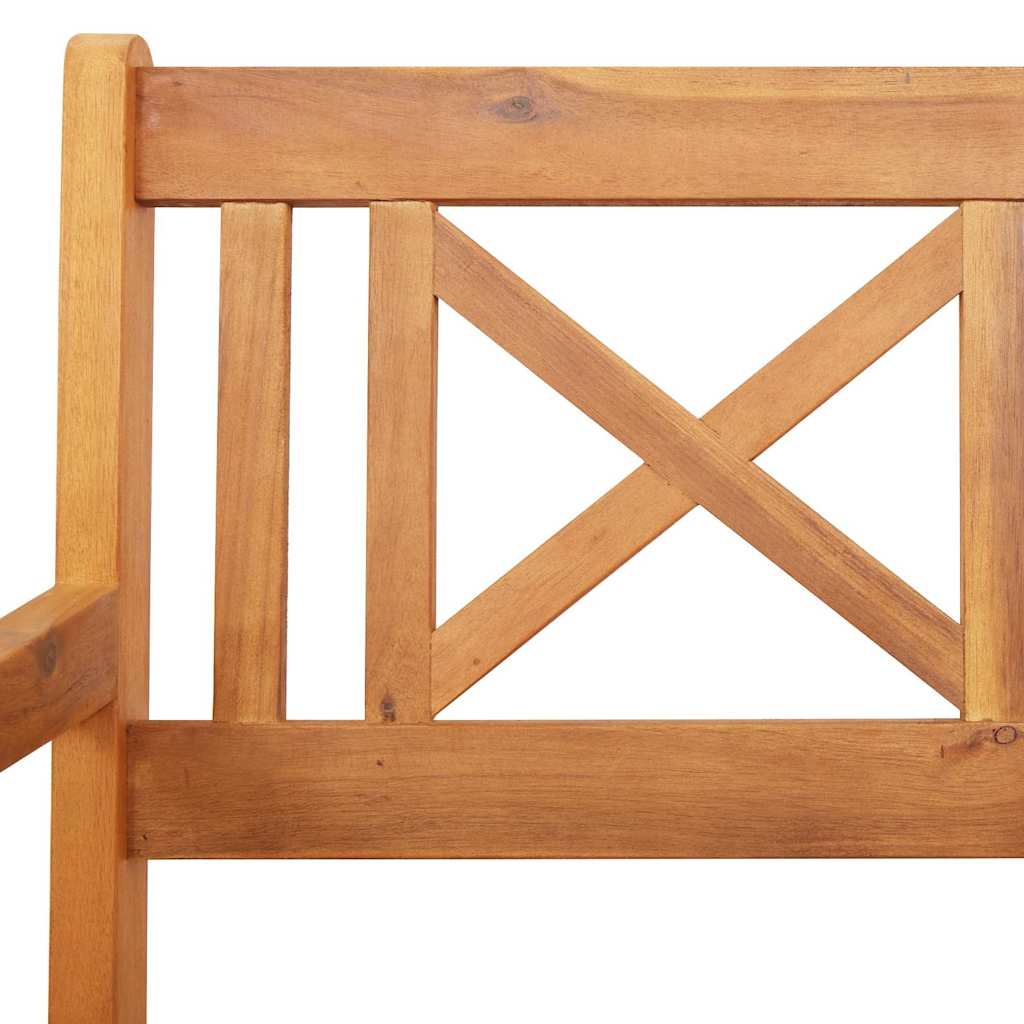 Outdoor Bench 8 pcs Natural 56 x 55.5 x 90 cm Solid Acacia Wood