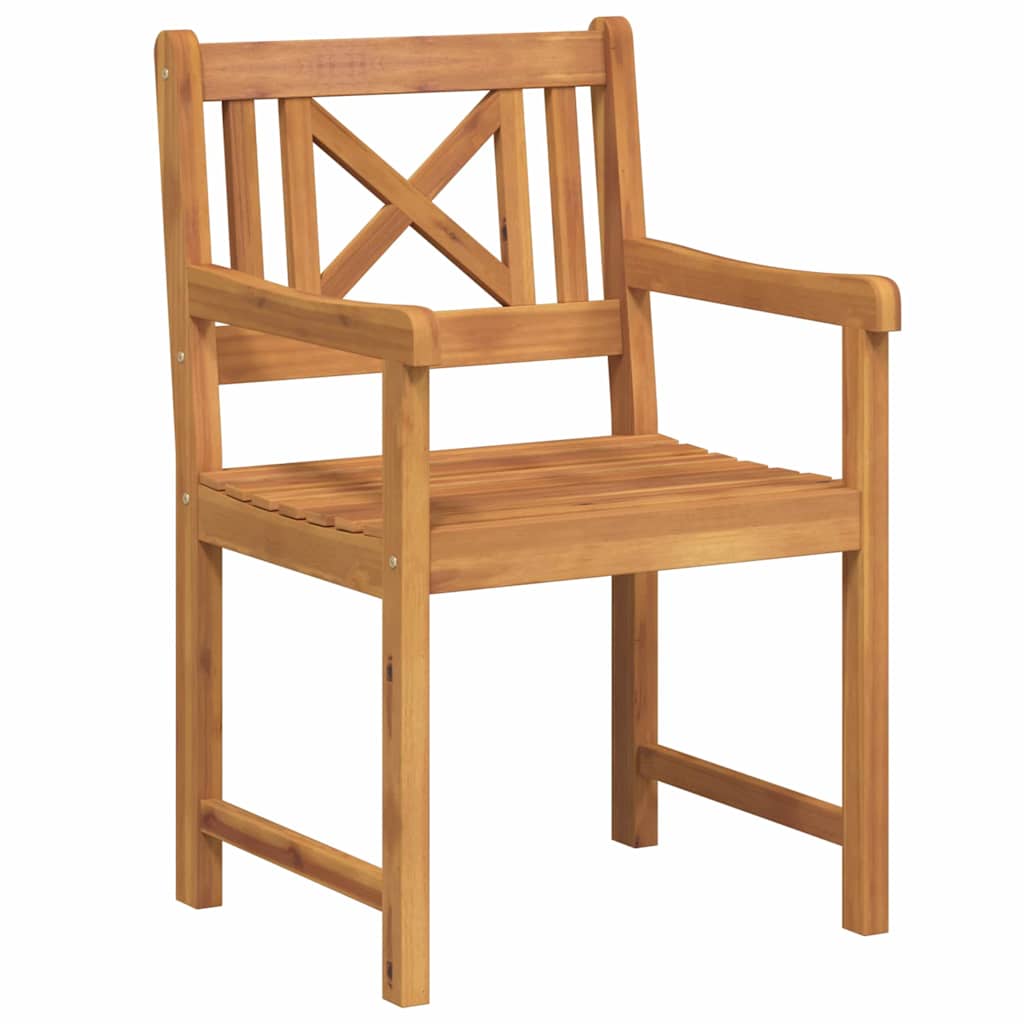 Outdoor Bench 8 pcs Natural 56 x 55.5 x 90 cm Solid Acacia Wood