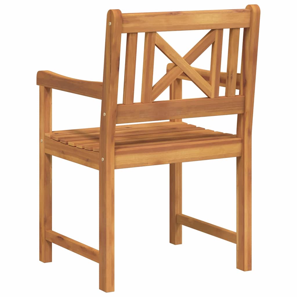 Outdoor Bench 8 pcs Natural 56 x 55.5 x 90 cm Solid Acacia Wood