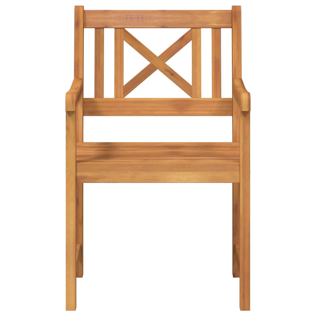 Outdoor Bench 8 pcs Natural 56 x 55.5 x 90 cm Solid Acacia Wood