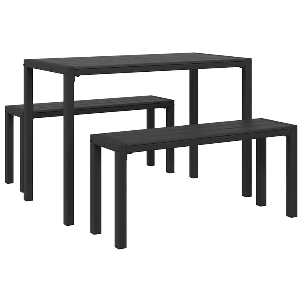 Garden Dining Set 3 pcs Anthracite Steel