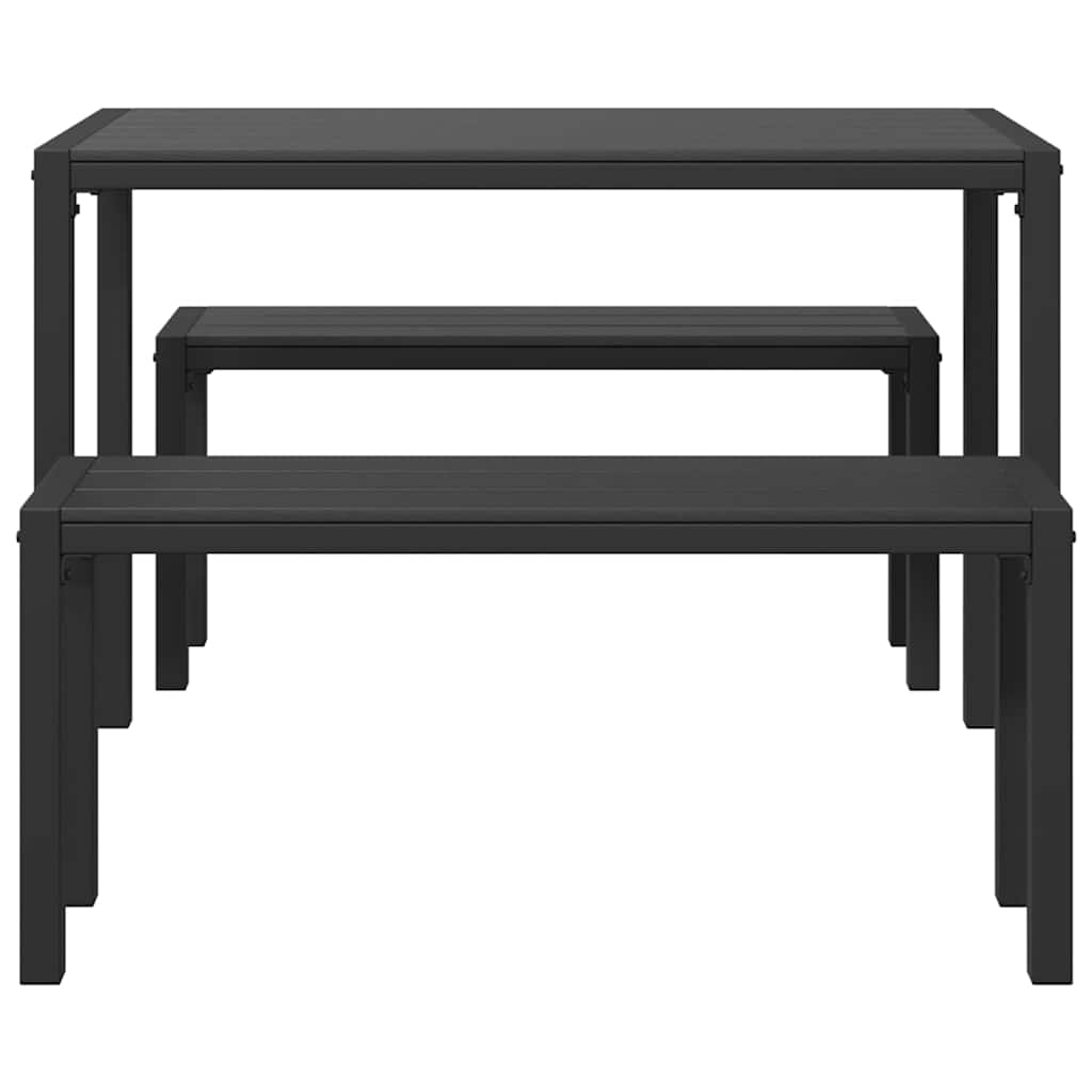 Garden Dining Set 3 pcs Anthracite Steel
