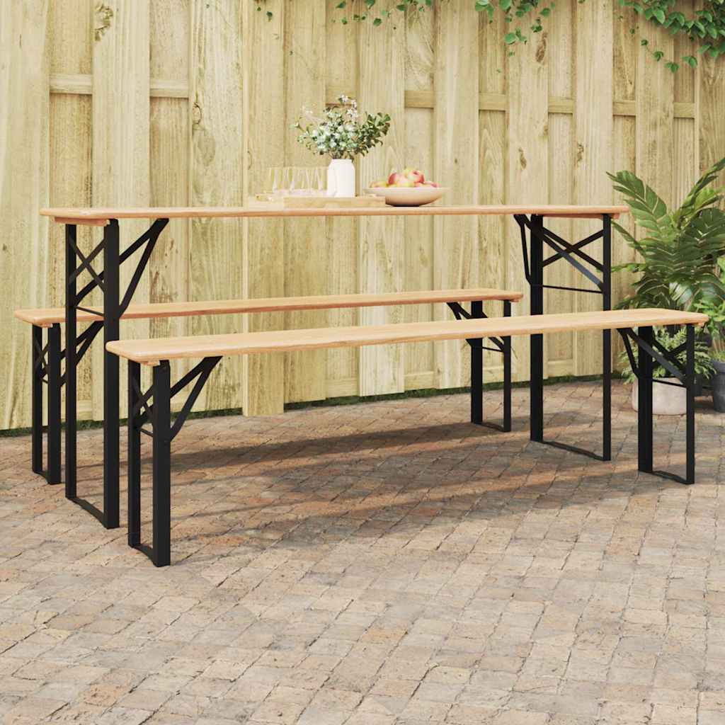 Beer Table Leg 2 pcs Black 39 x 3 x 75 cm Powder-Coated Steel