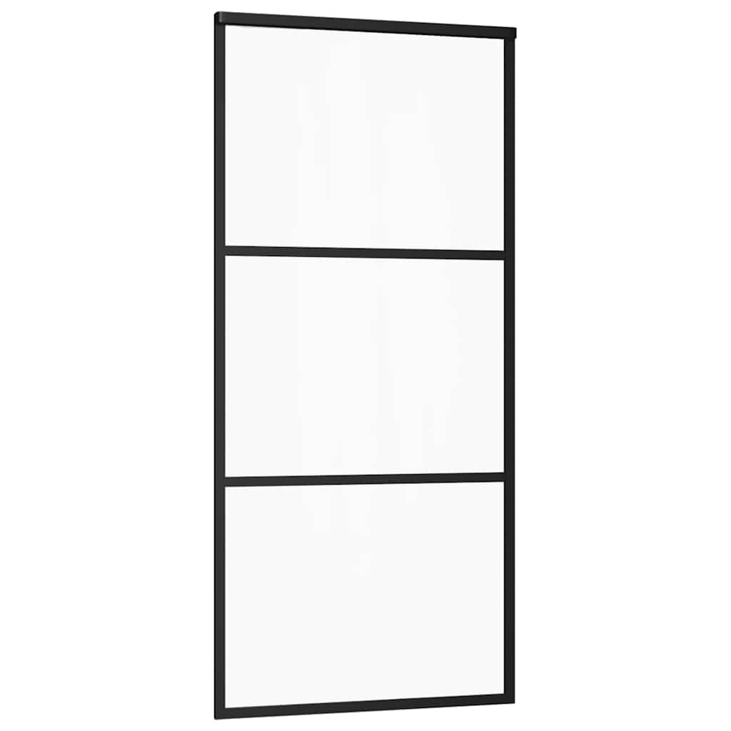 Sliding Door with Hardware Set 90x205 cm ESG Glass&Aluminium