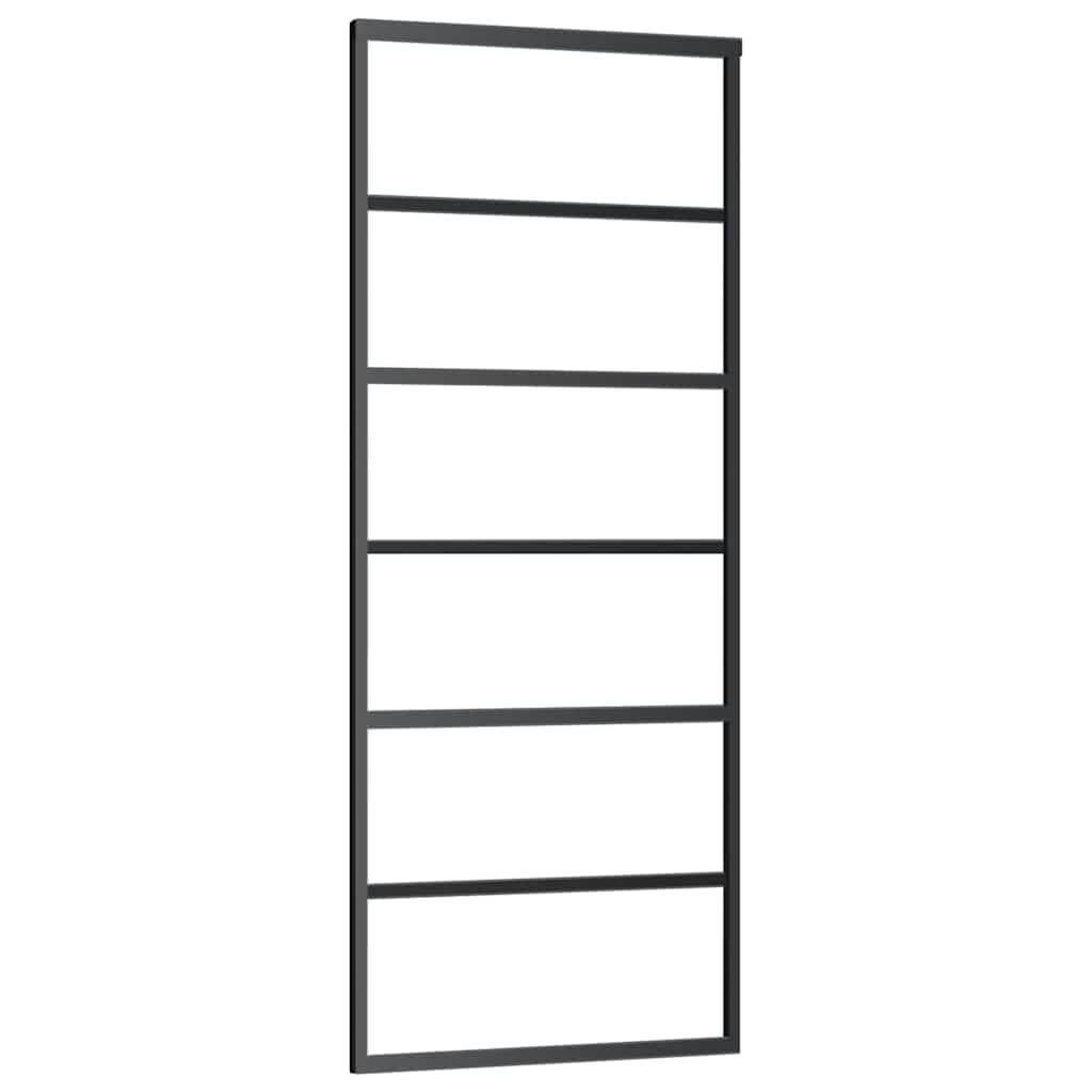 Sliding Door with Hardware Set 76x205 cm ESG Glass&Aluminium