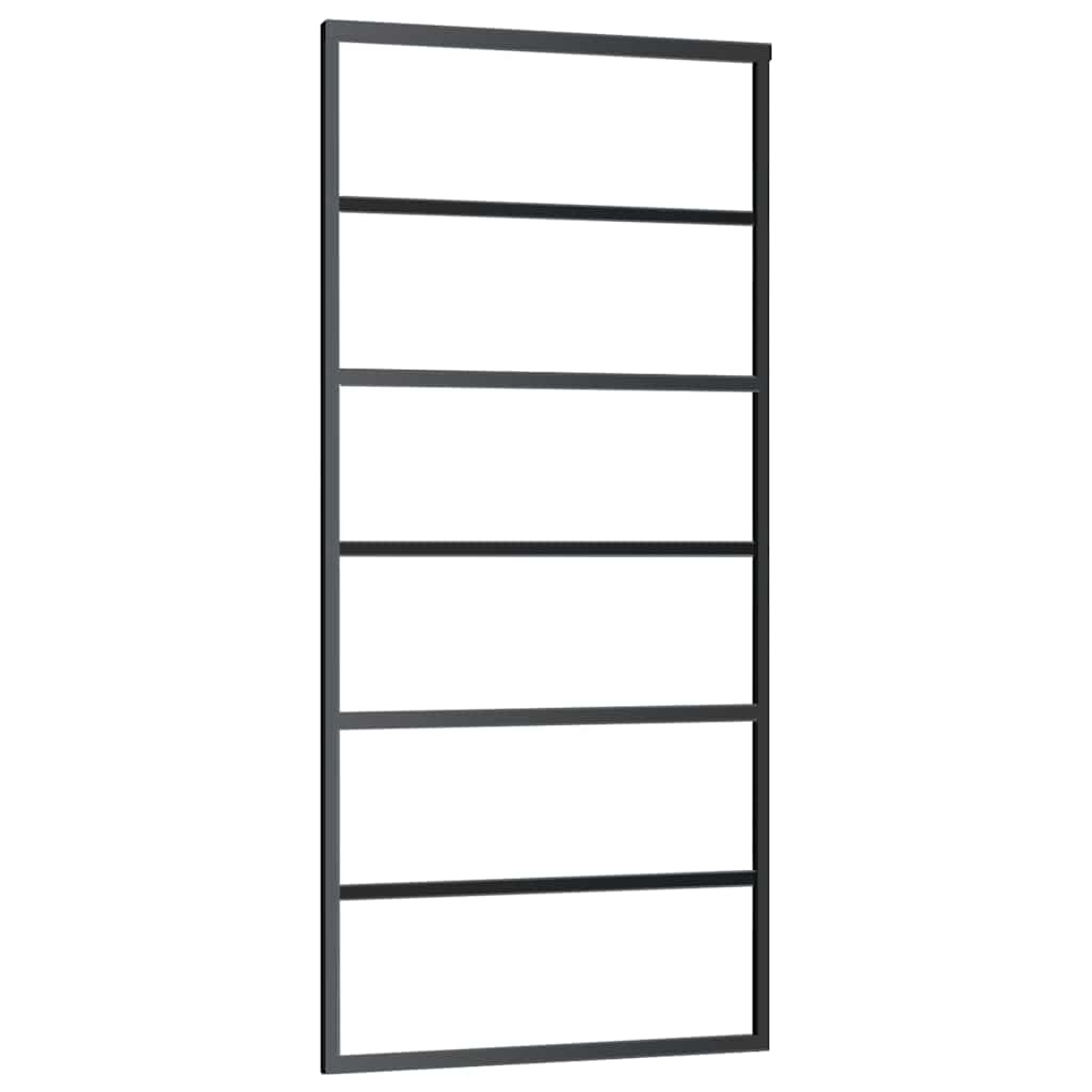 Sliding Door with Hardware Set 90x205 cm ESG Glass&Aluminium