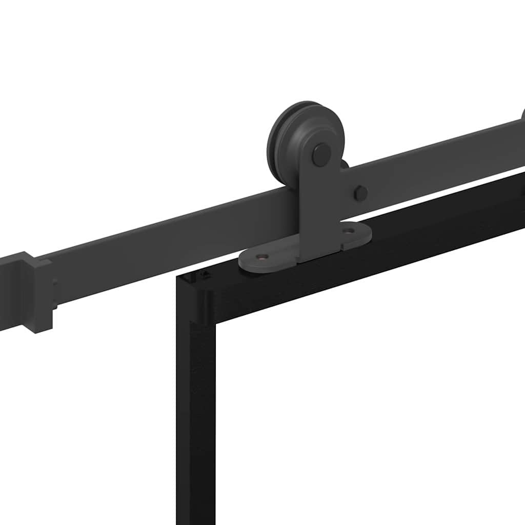 Sliding Door with Hardware Set 90x205 cm ESG Glass&Aluminium