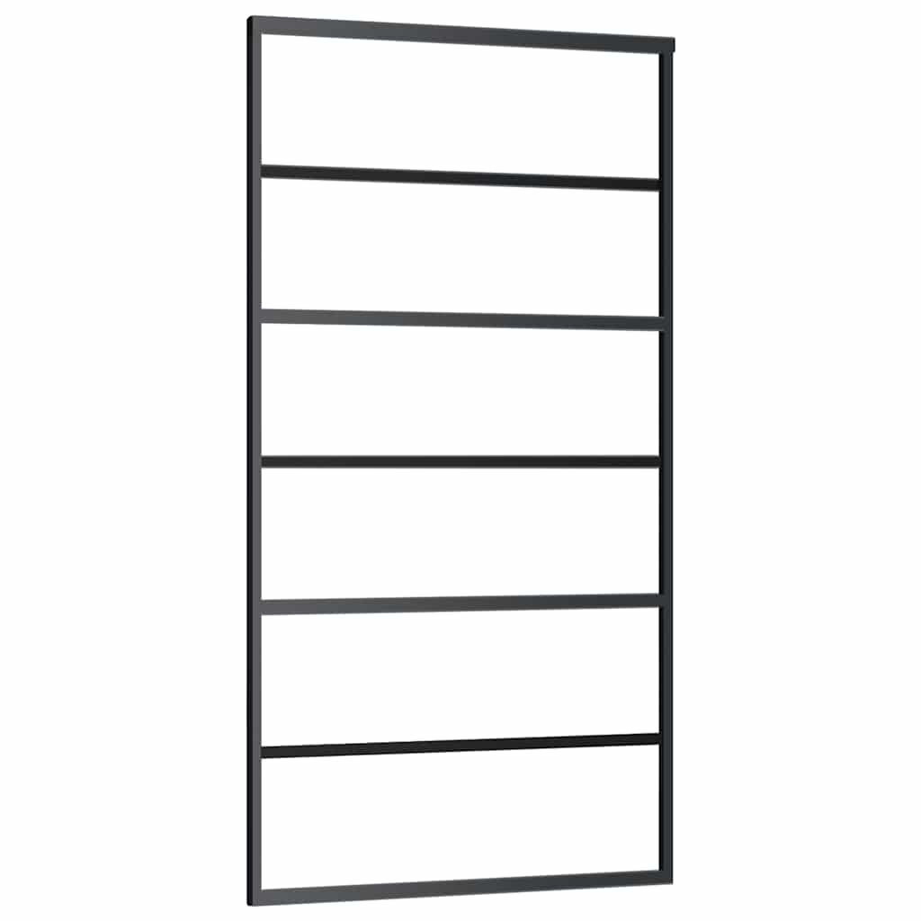 Sliding Door with Hardware Set 102x205 cm ESG Glass&Aluminium