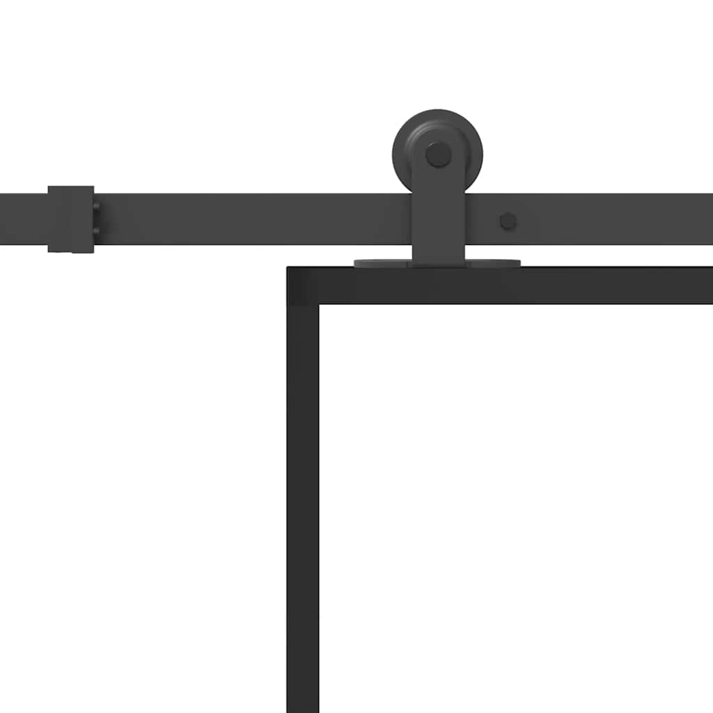 Sliding Door with Hardware Set 76x205 cm ESG Glass&Aluminium