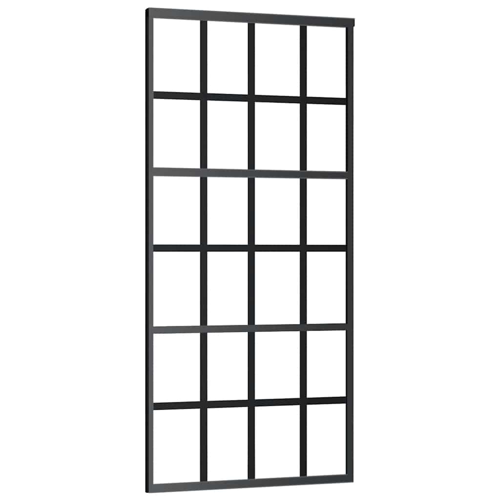 Sliding Door with Hardware Set 90x205 cm ESG Glass&Aluminium