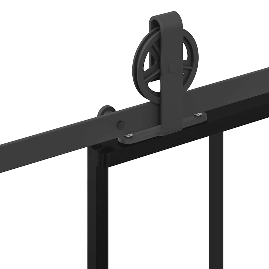 Sliding Door with Hardware Set 90x205 cm ESG Glass&Aluminium